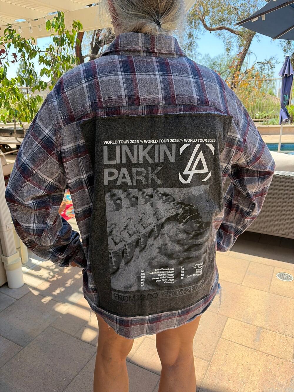 #6B Linkin Park Upcycled Flannel Shirt Unisex XXLarge 2XL